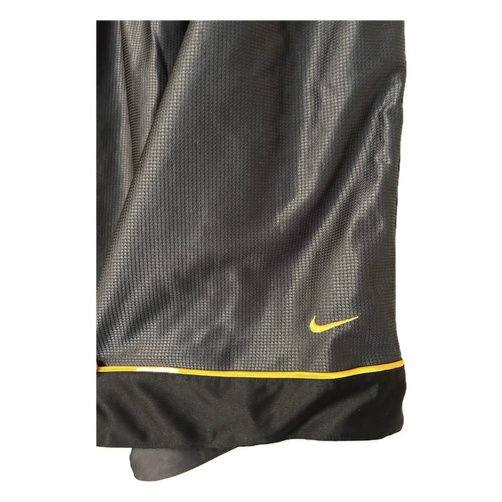 VTG 90s Nike Gay Label Basketball Silky Shorts Gray/Black/Yellow. Men's Size L - Picture 9 of 11
